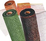 Premium Decor Decorative FLower Floral Mesh Ribbons for Gift, Wreaths or Holiday Wrapping, 21 Inch by 10 Inch - Yard Length, Set of 4