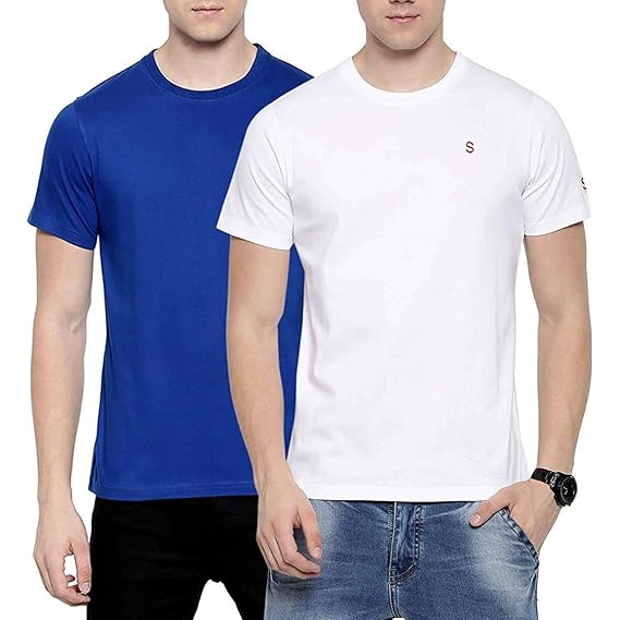 royal blue top and white jeans