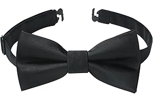 HISDERN Bow Ties for Boys Pre Tied Toddler Bow Tie Adjustable Kids Bowties Clip On Fun Patterned Bowties for Wedding Party