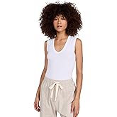 Enza Costa Womens Essential Sleeveless U Neck Tank Top