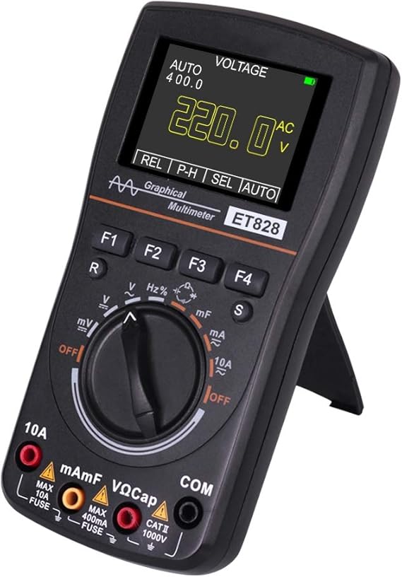 Iycorish ET828 2 in 1 LED Oscilloscope Multimeter Handheld Color Screen