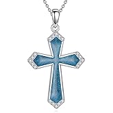 YAFEINI Cross Necklace 925 Sterling Silver Religion Cross Necklace Jewelry Gifts for Women