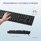 cimetech 2.4G Wireless Keyboard UK Full-Size with Numpad Black view 5