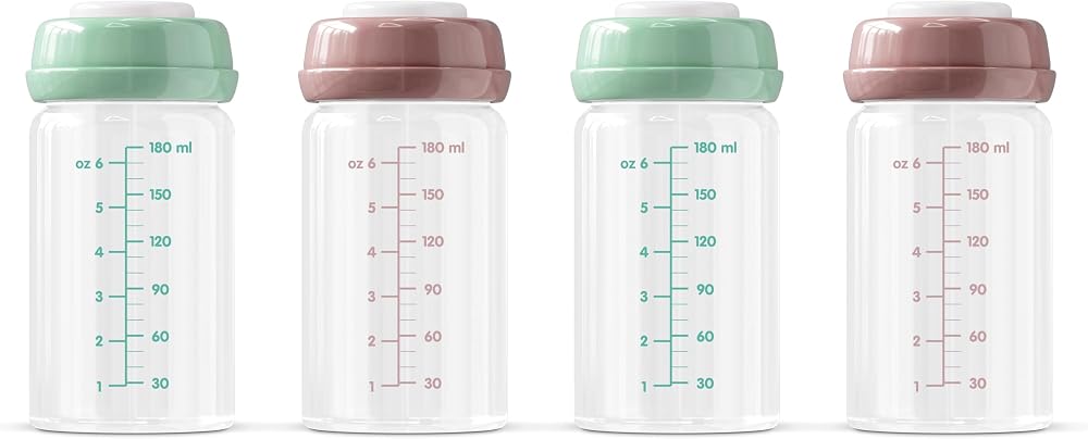 ana baby Premium Glass Breastmilk Storage Bottles 4 x 180ml