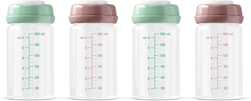 ana baby Premium Glass Breastmilk Storage Bottles 4 x 180ml