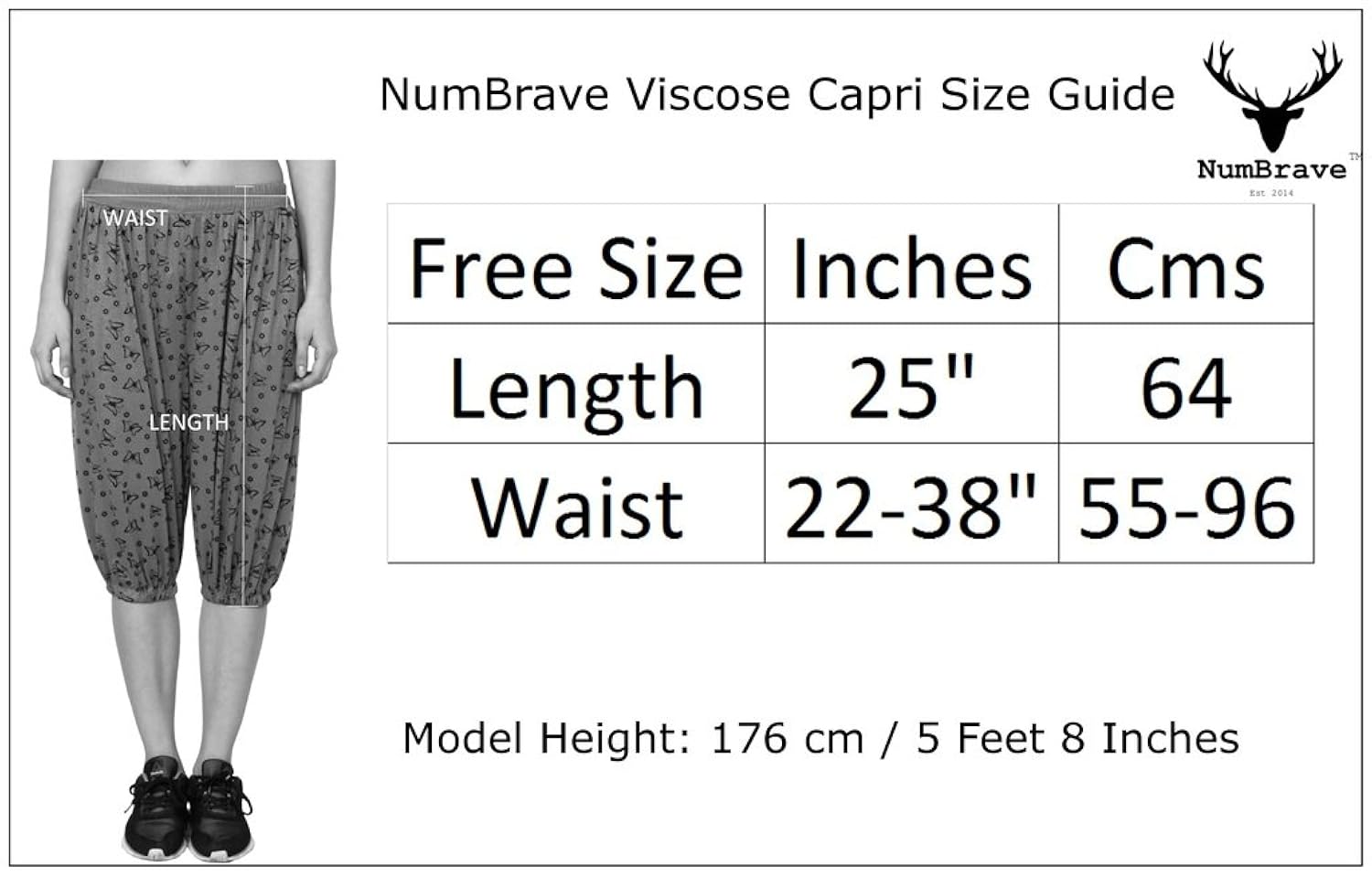 numbrave printed viscose capris for women (pack of 2)