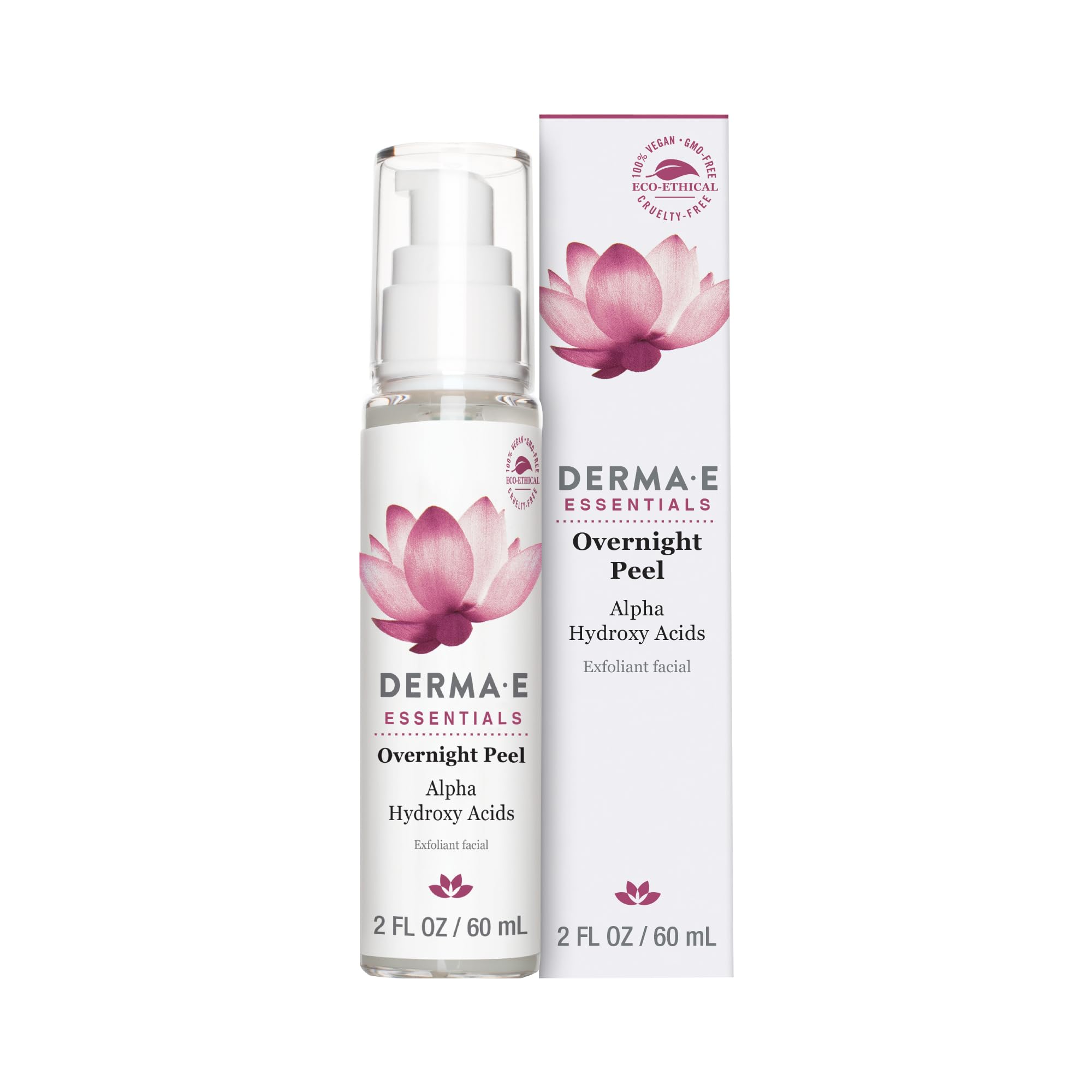 DERMA E Overnight Peel with Alpha Hydroxy Acids 2oz