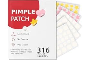sundpik Pimple Patches for Face 316pcs,Hydrocolloid Acne Patches Star,Zit Patches,Pimple Popper Tool Kit,Facial Skin Care Products Containing Salicylic Acid,Tea Tree Oil and Calendula Oil