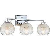 Elliott 3-Light Vanity Light in Chrome with Alabaster Shade