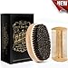 Upgraded Beard Brush and Comb Set - GeeBright Natural Boar Bristle Beard Brush and Handmade Wooden Beard Grooming Comb for Easy Grooming Cardboard Gift Box