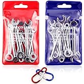 SPEEDWOX Mini Wrench Set 4mm-11mm &amp; 5/32"-7/16" Open and Box End Wrench Set | Metric SAE, Ignition Wrench Sets, Open and Box End, Combination Wrench Sets, Storage Pouches and Key Chains
