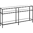 Amazon.com: Henn&Hart 22" Wide Rectangular Console Table in Blackened ...