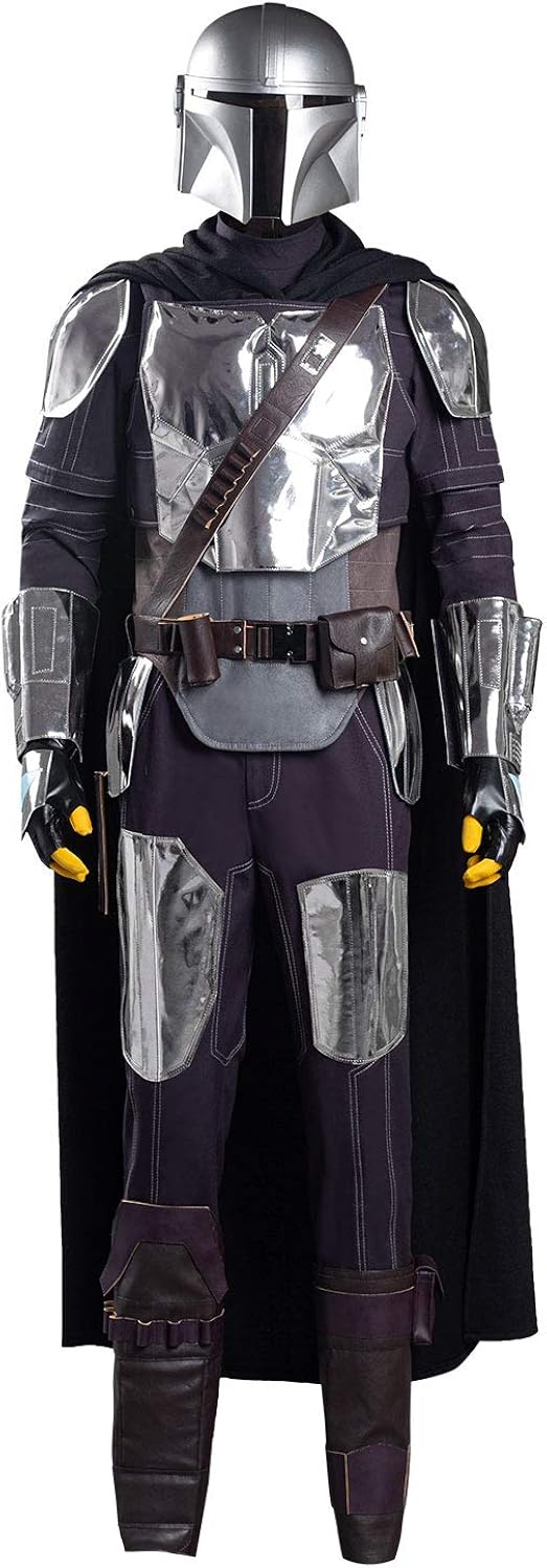 Adult Mandalorian Costume Silver Season 2 Cosplay Halloween
