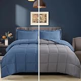 HIG 3 Pieces Dusty Blue Reversible Duvet Set Double 200x200cm OEKO-TEX view 5