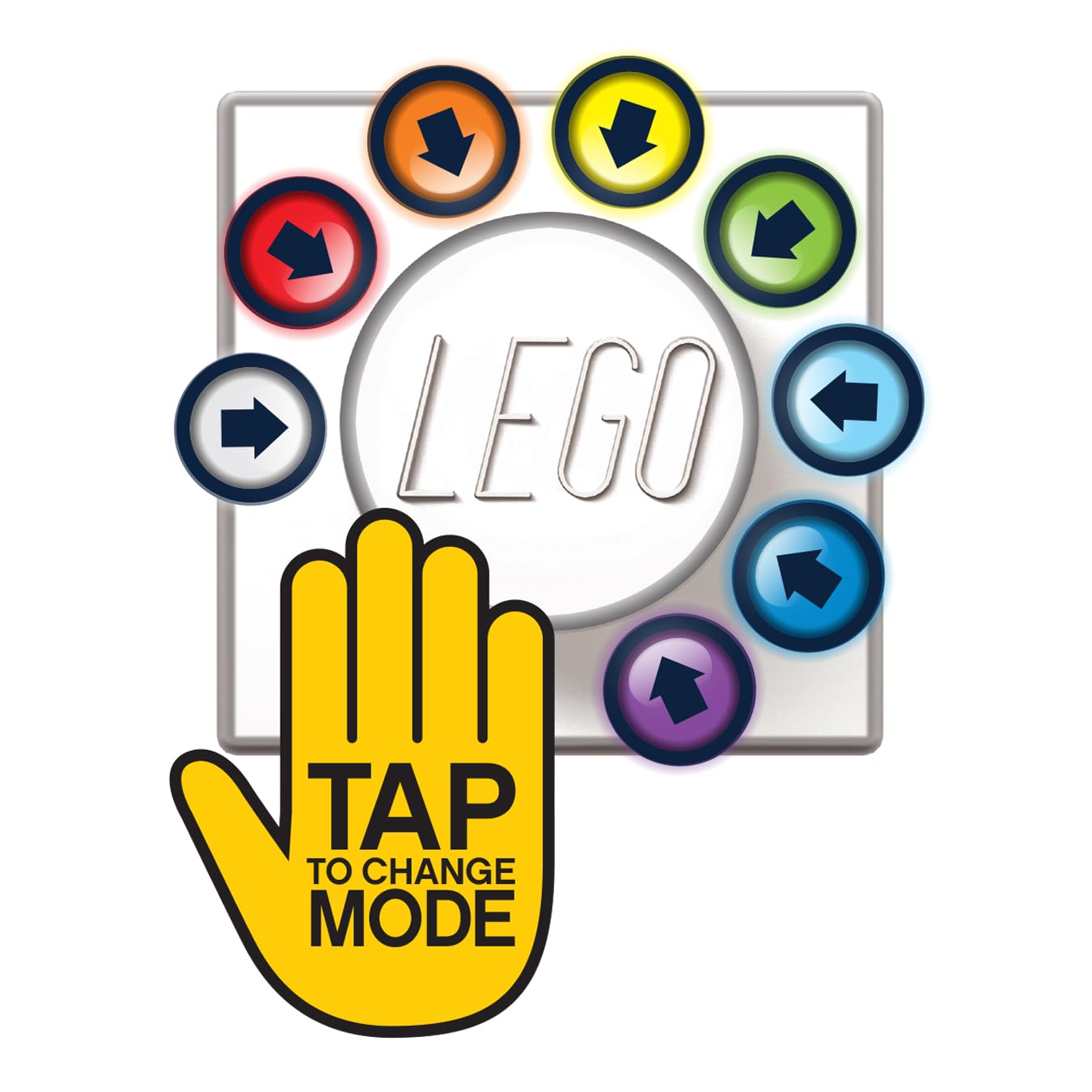 IQ LEGO Iconic 1x1 Silicone Brick Night Light - White