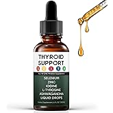 Kindled Thyroid Support Liquid Drops, Actora Thyroid Support Drops with Selenium Zinc Iodine L-Tyrosine Ashwagandha for Hormone Balance - Mood & Energy Supplement - 4 fl. oz. (120mL) (1)