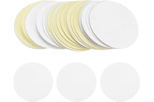 HARFINGTON 50pcs Round Adhesive Felt Circles, 100mm 4" Pre Cut Felt Craft Stickers Non-Woven Mini Felt Fabric Circles for DIY Sewing Handcraft Cut Projects Craft Finishing, White