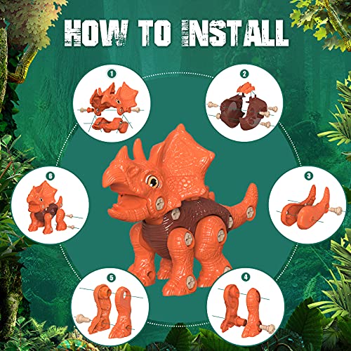 Dinosaur Toys for 3 4 5 6 7 Year Old Boys, Take Apart Dinosaur Toys for