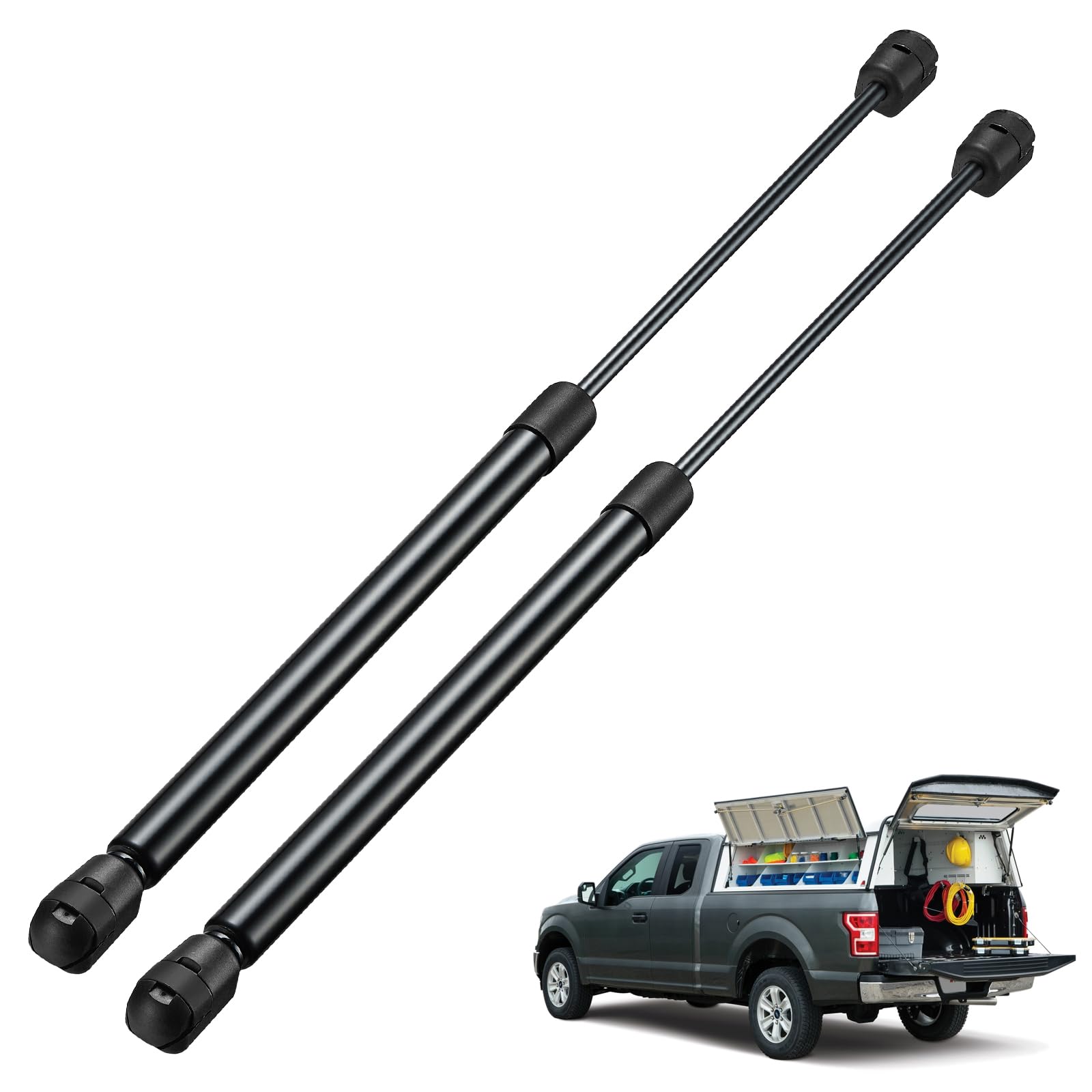 Photo 1 of BDFHYK C16-13725 17 inch 15Lbs/67N Gas Struts Shocks Lift Support for are Leer Camper Shell Topper Rear Window, Truck Bed Cover, Cabinet lid Door, Trap Door, Outdoor Bench, shed Window, Set of 2