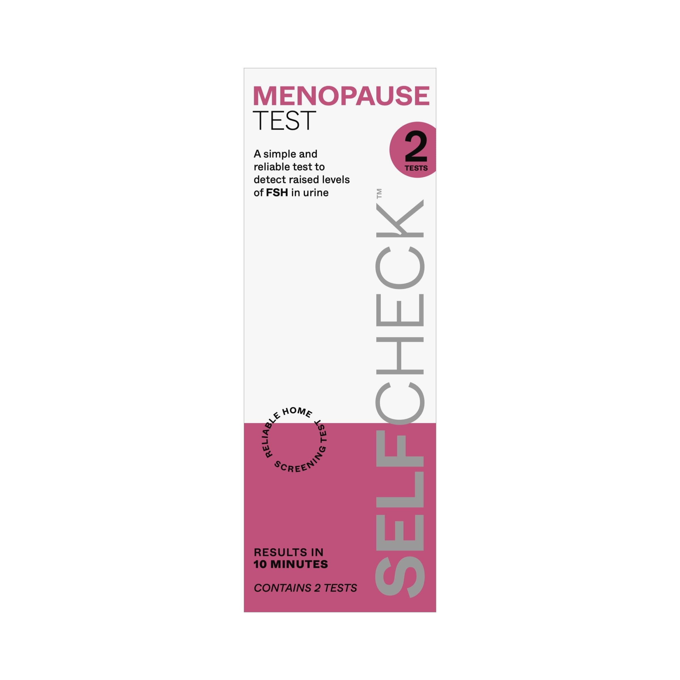 SELFCHECK Menopause Test – 2 Home Tests Included, Freephone Customer Help Line, Results in 10 Minutes