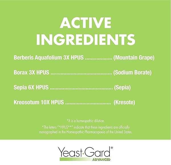 YEAST-GARD ADVANCED HOMEOPATHIC CAPSULES, 60 COUNT