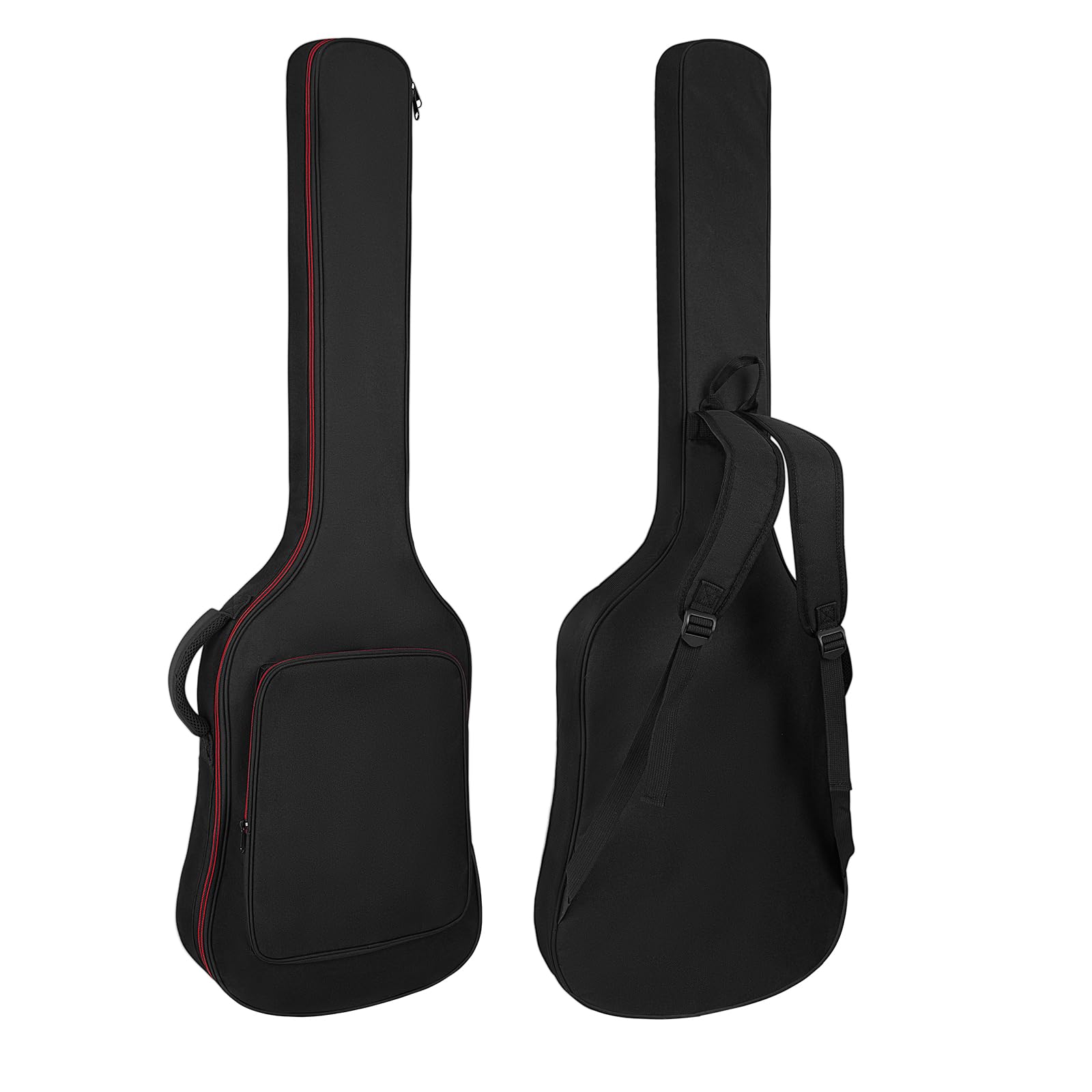 Photo 1 of MUZNOTE Bass Guitar Bag, Bass Guitar Bag Gig Bag Backpack Electric Bass Guitar Case Soft 0.38 inch Padding Lightweight with Pockets Waterproof (Black)