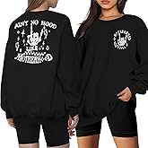 Mama Sweatshirts for Women Oversized: Mom Graphic Sweatshirt Mommy Outfits Crewneck Pullover Tops