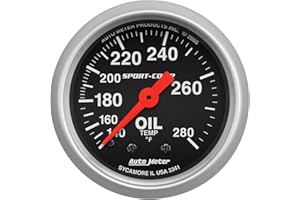 Auto Meter 3341 Sport-Compact Mechanical Oil Temperature Gauge