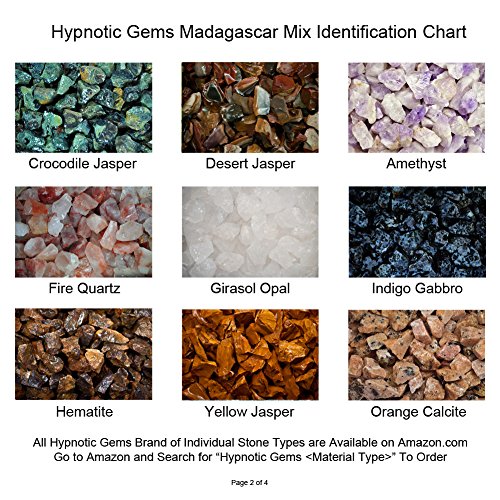 Hypnotic Gems Materials: 3 lbs (BEST VARIETY) of a 28 Stone Extraordinary Mix From Madagascar - 28 Different Stone Types in EVERY bag! Raw Natural Rough Rock Crystals for Tumbling, Cabbing, and More! - Thumbnail 2