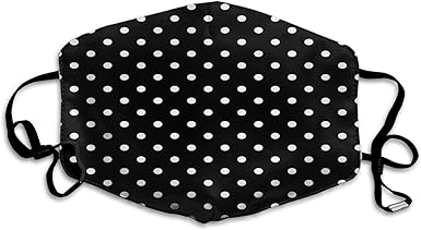 Fouca Black And White Polka Dot Outdoor Cover Unisex Washable Reusable Dust Filter And Mouth Warm Windproof