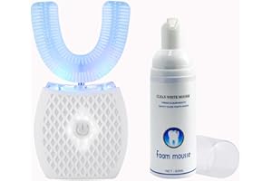 MAYBUY Ultrasonic Automatic Toothbrush for Adult, 360° Electric Sonic Toothbrush Teeth Whitening Kit with Automatic Timer, Wi