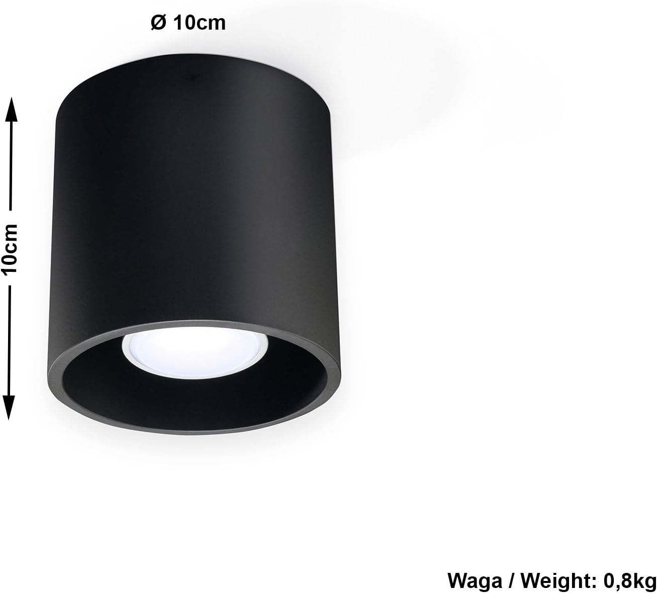 Ceiling lamp LED ORBIS SL.0016 SOLLUX Modern Plafond lamp Black G9 1-Light Aluminium Round for The Kitchen and The Bedroom - Image 5
