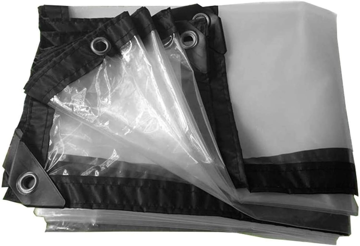 WZDD 10ftx10ft Clear Heavy Duty Poly Tarp, Transparent Tarp Waterproof