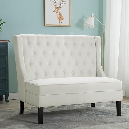 Amazon Com Modern Settee Bench Banquette Loveseat Sofa Button