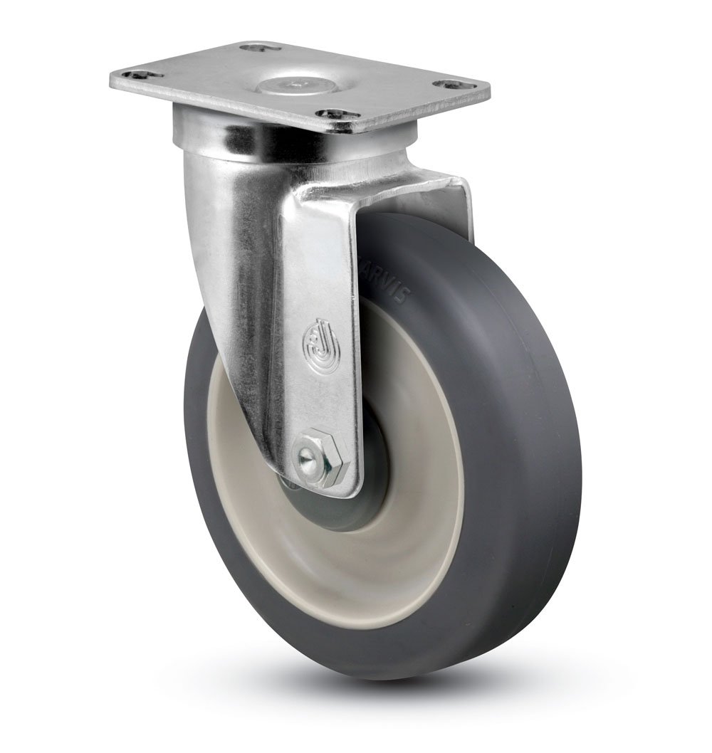 Amazon Jarvis 30 Series 5 Diameter PolyLoc Gray Wheel Swivel Plate