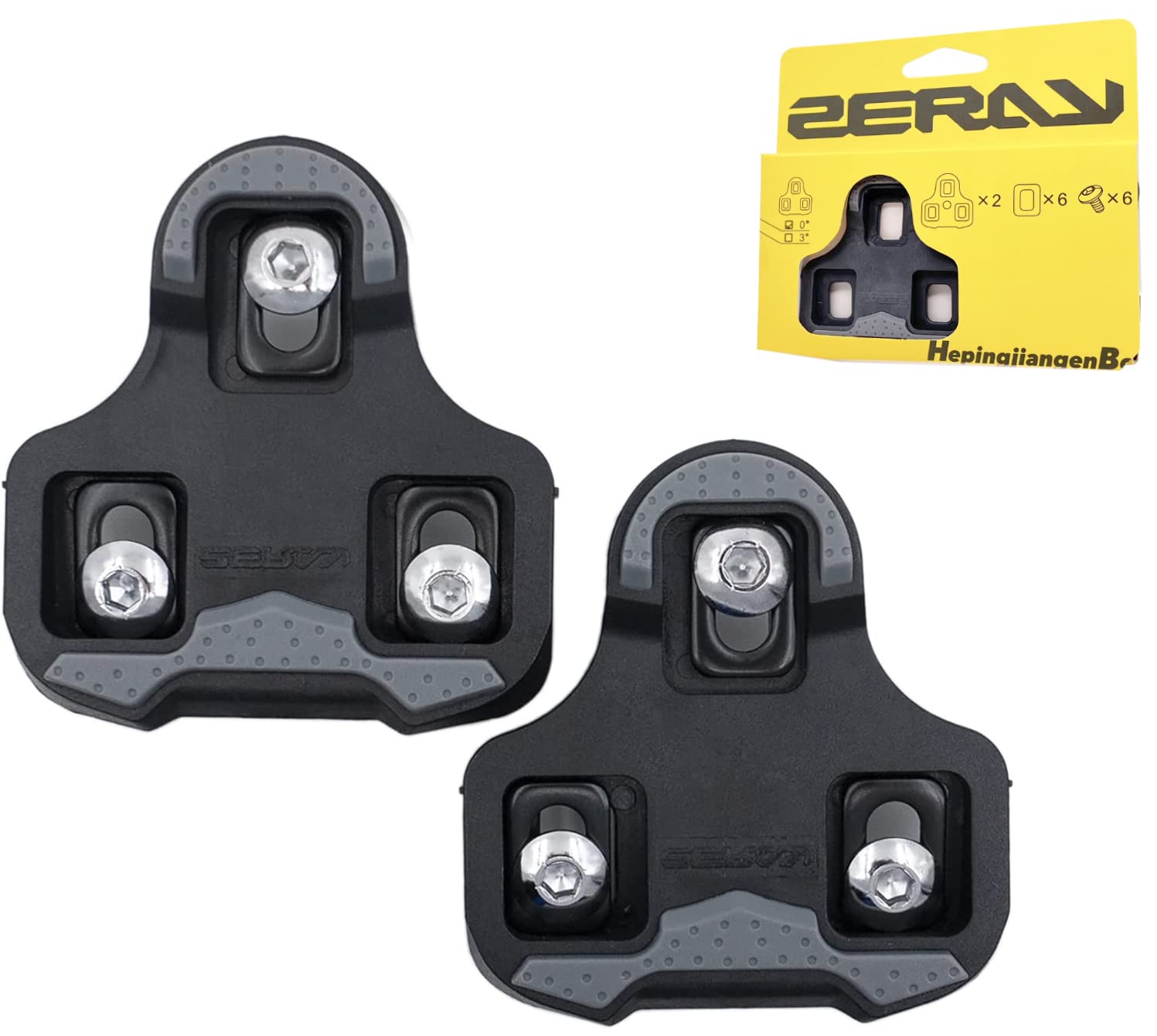 HEPINGJIANGENBO ZERAY SP-110 Bike Cleats Compatible with Keo Structure & Keo Pedals with Grip