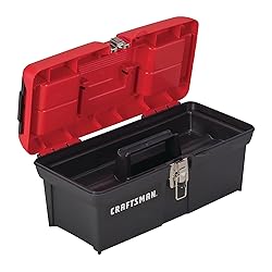 CRAFTSMAN Tool Box, Lockable, 16 in., Red/Black