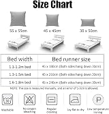 GOFOHIMI Beige Bed Runner & Cushion Cover Set, 45x210cm Jacquard view 5