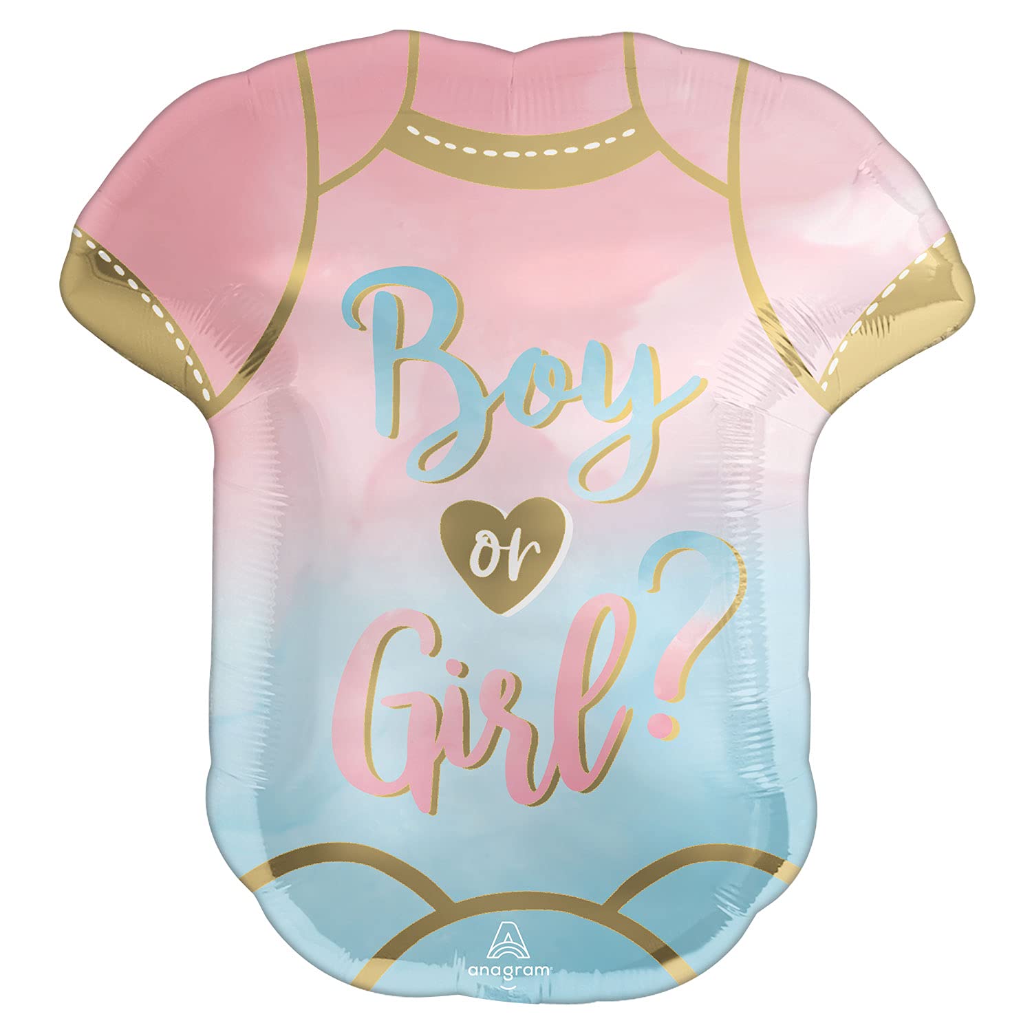 Amscan Anagram 4283201 - 'The Big Gender Reveal' Party Boy or Girl SuperShape Foil Balloon - 24"