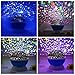 Music Night Light Lullaby,YHZO Rechargeable Stars Moon projector Lamp, 4 LED Bulbs 9 Light Color Changing(3.2FT USB Cord) ,360 Rotation,12 songs ,Gift for Babies Children,Nursery（Blue）