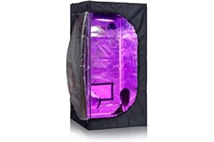 cdmall 24''x 24''x48'' Small Grow Tent Room with Durable 600D High Reflective Oxford Mylar Cover. Hydroponic Plant Growing Tent w/Removable Water-Proof Floor Tray for Indoor Gardening and Germination