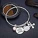 Udobuy®Personalized Teacher Bangle Bracelet -Teacher Gift It Takes a Big Heart to Help Shape Little Minds Charm Bracelet,Adjustble Bangle