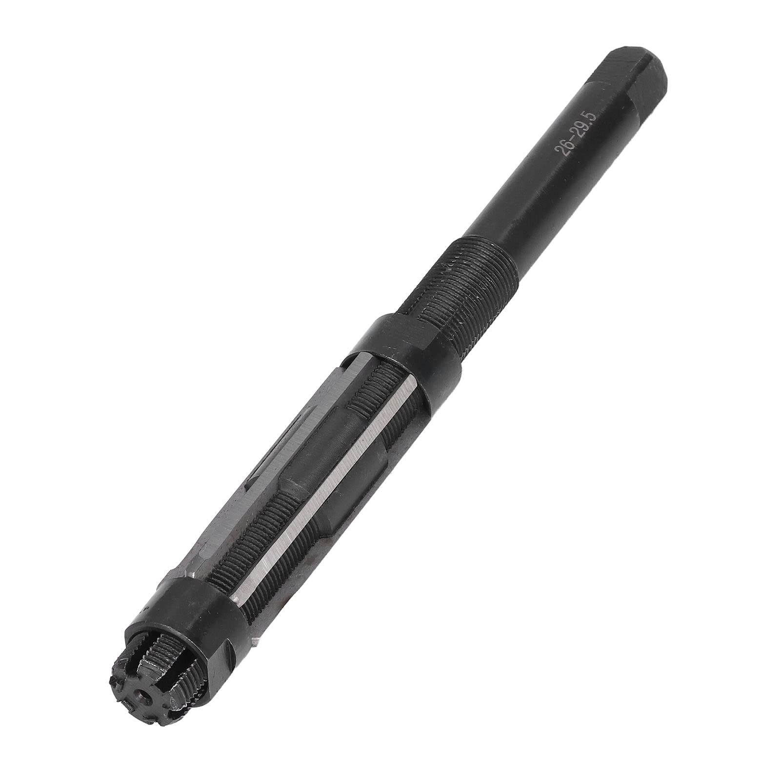 Reamer 26-29.5mm Adjustable Chucking Cutter Machine Hand Reamer 9SiCr Oil Coated Straight Shank Metal Hole 82.5mm Blade Length 6 Flute