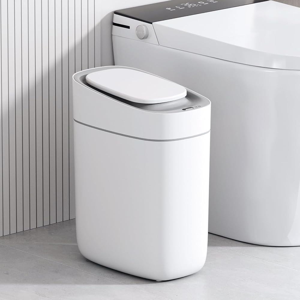 ELPHECO Automatic Trash Can 2.5 Gallon Slim Sensor Bathroom Bin 9L IPX5