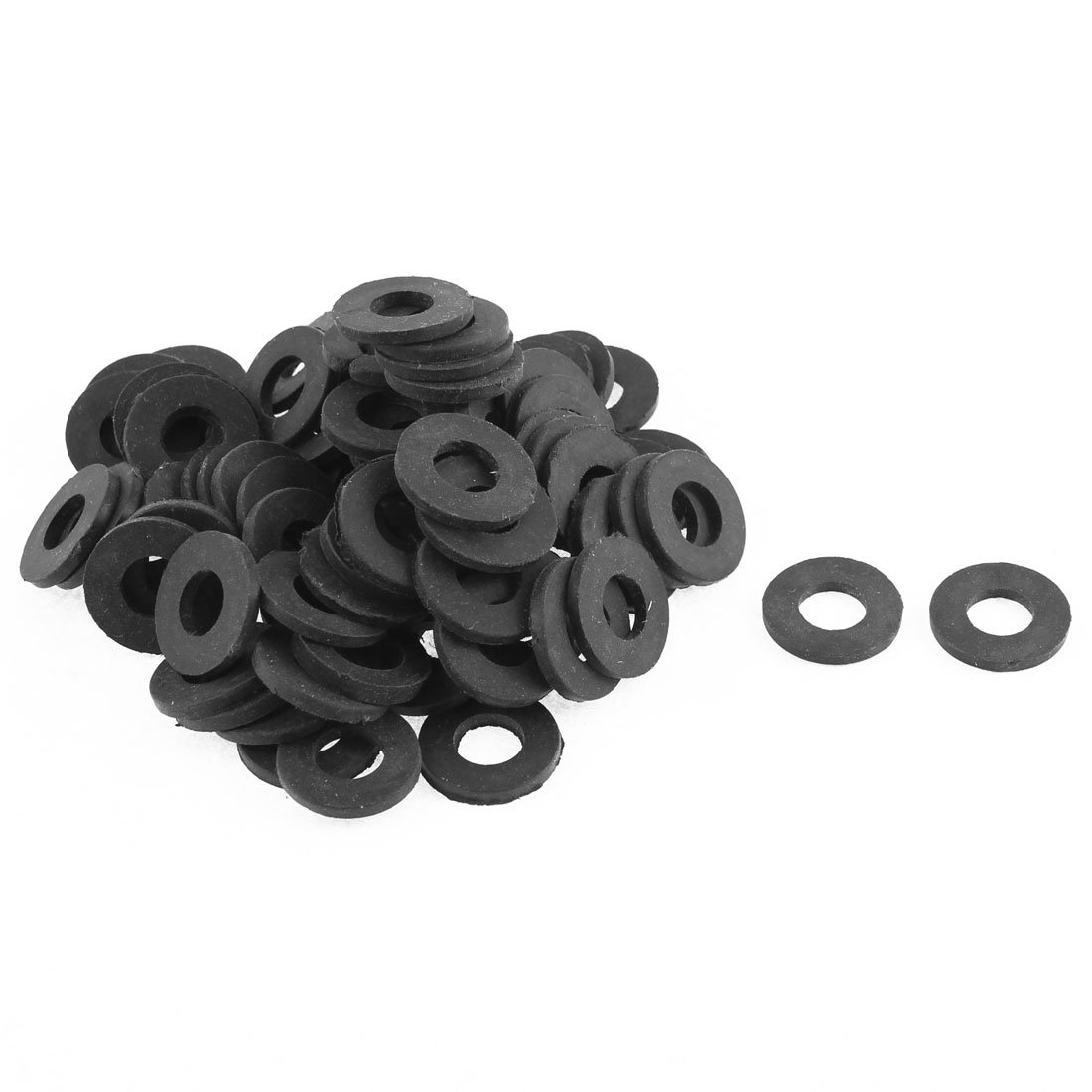 Rubber Water Meter Gasket 20 x 10mm Dia 80 Pcs Black