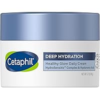 CETAPHIL Deep Hydration Healthy Glow Daily Face Cream, 1.7 oz, 48 Hour Dry Skin Face Moisturizer for Sensitive Skin, With Hya