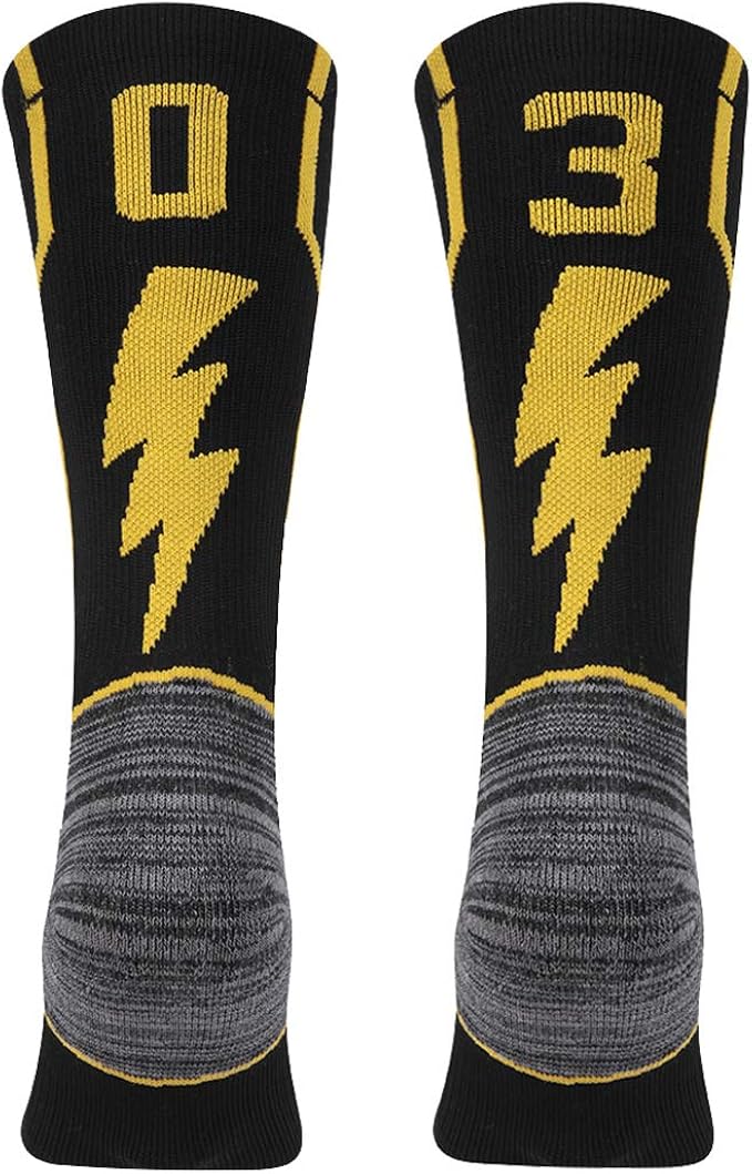 SocksDaze Mens Womens Crew ID Socks Custom Team Number Sport's Sock 1