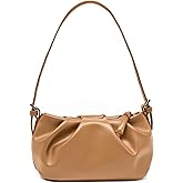 Arkgene Genuine Leather Shoulder Bag for Women Womens Crossbody Bag Small Ruched Purse