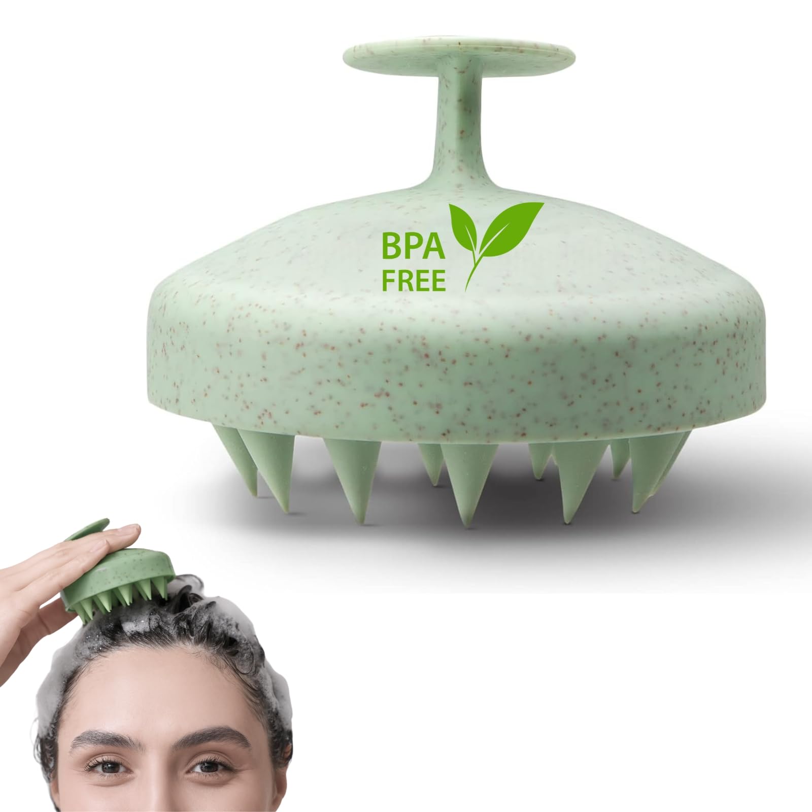 Genkigold Scalp Massaging Shampoo Brush for Hair Growth - Advanced Silicone Tool for Thicker, Healthier Hair| Soft Bristles| Dermatologist Recommended| Hygienic Waterproof Design| Hair Growth Experts