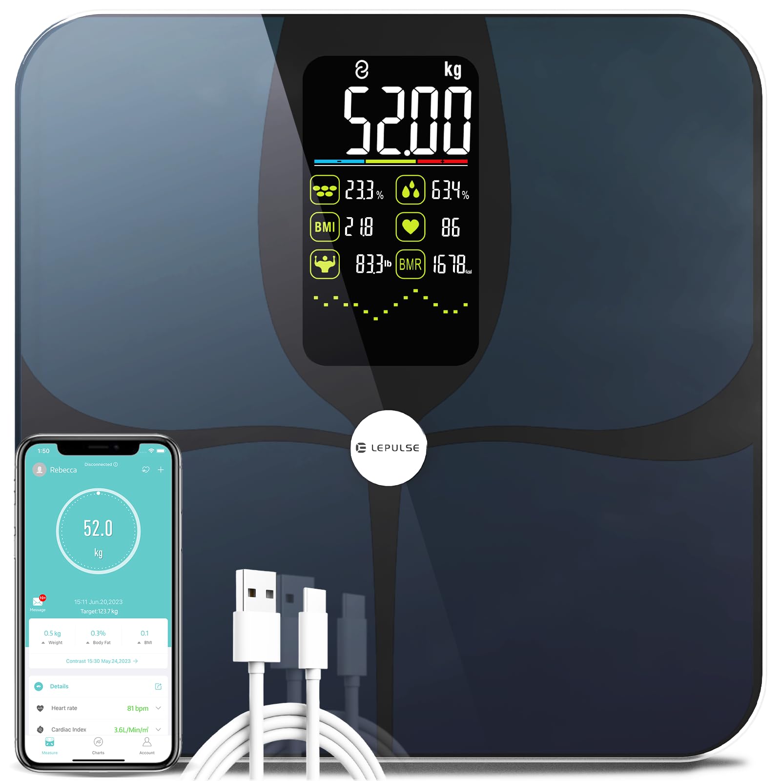 Mua Scales for Body Weight Body Fat Scale, Lepulse Large Display ...